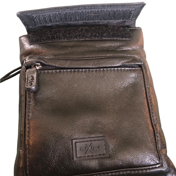 Wilson Maxima Black Small Leather Crossbody Bag Pockets 7X5.5” Casual Hands Free - Picture 5 of 5